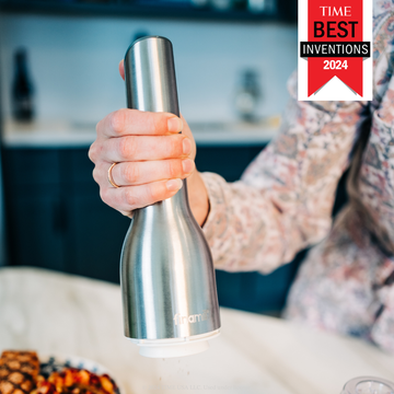 FinaMill Stainless Steel– Pepper Mill & Spice Grinder in One. 1 Mill 2 PRO Plus Pods Included